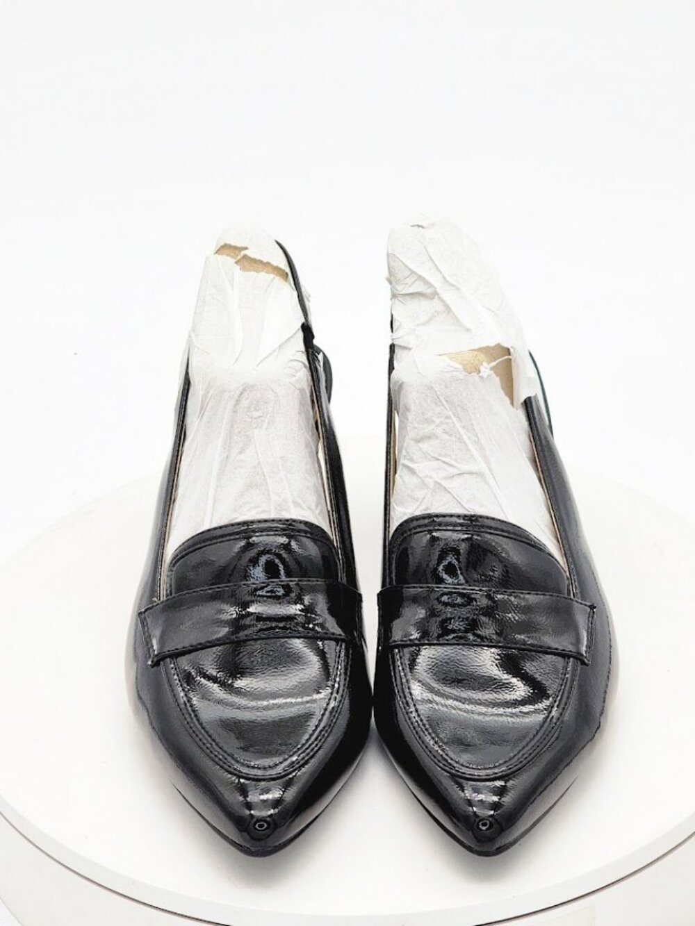LifeStride Angel Black Patent Slingback Loafer Pumps Block Heel Women’s Size 9 - Picture 2 of 11